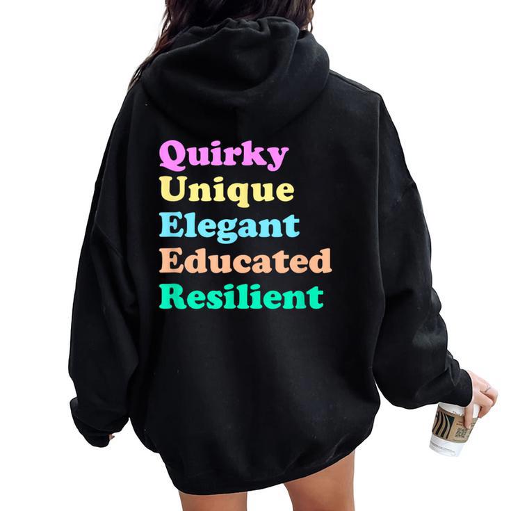 Hidden Word Queer Gay Lgbt Pride Rainbow Women Oversized Hoodie Back Print