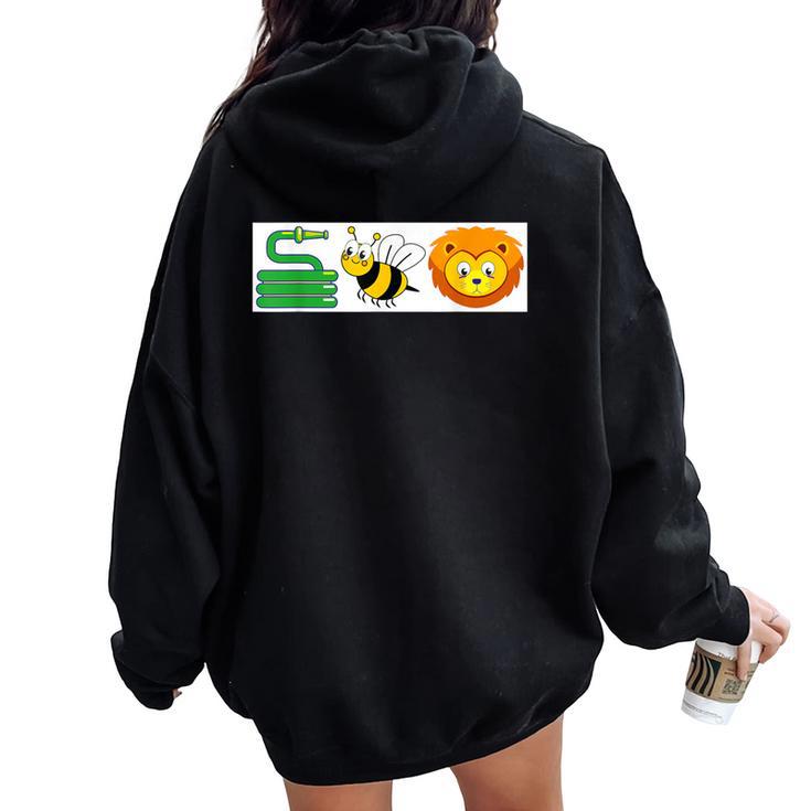 Hose Bee Lion Ho's Be Lying Women Oversized Hoodie Back Print