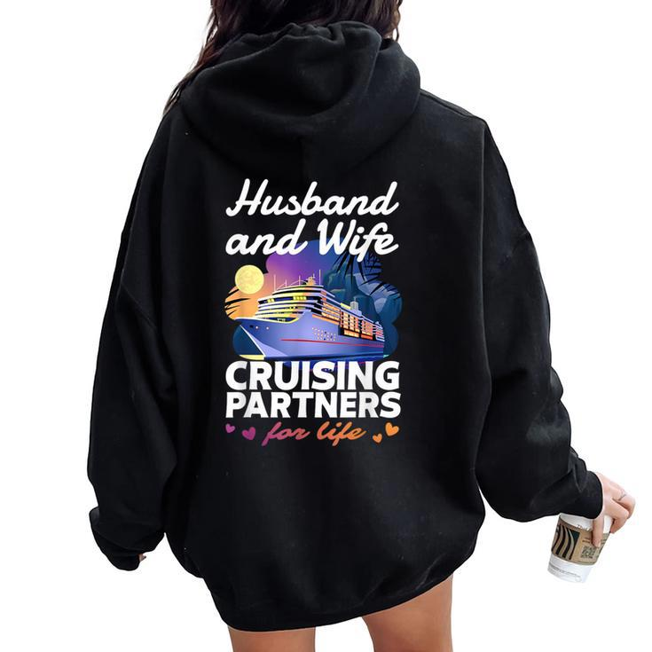 Husband And Wife Cruise 2024 Matching Couple Outfits Women Oversized Hoodie Back Print