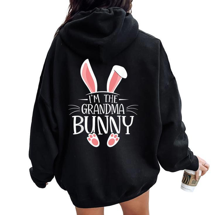 I'm The Grandma Bunny Cute Matching Family Easter Day Women Oversized Hoodie Back Print