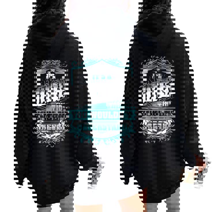 It's A Cornish Thing You Wouldn't Understand Name Vintage Women Oversized Hoodie Back Print