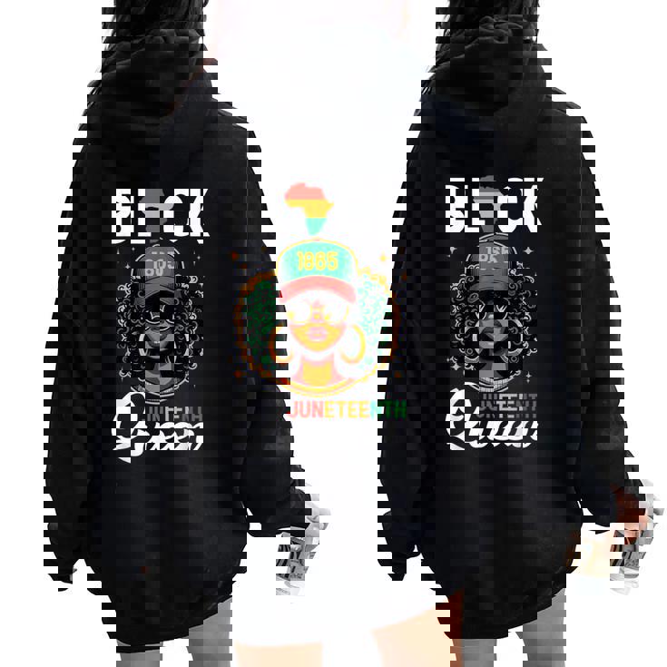 Junenth Black Queen African American Freedom Women Oversized Hoodie Back Print Junenth Black Queen African American Freedom Women Oversized Hoodie Back Print