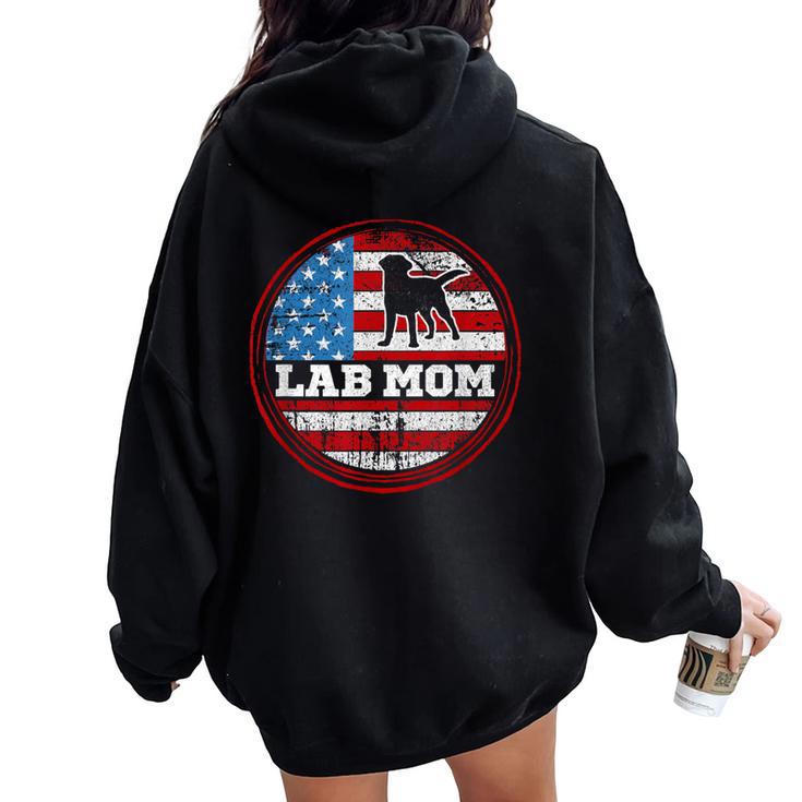 Lab Mom Chocolate Yellow Fox Red Matching Parents Women Oversized Hoodie Back Print