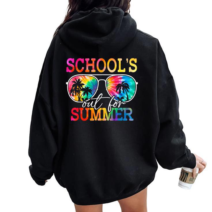Last Day Of School Schools Out For Summer Teacher Students Women Oversized Hoodie Back Print