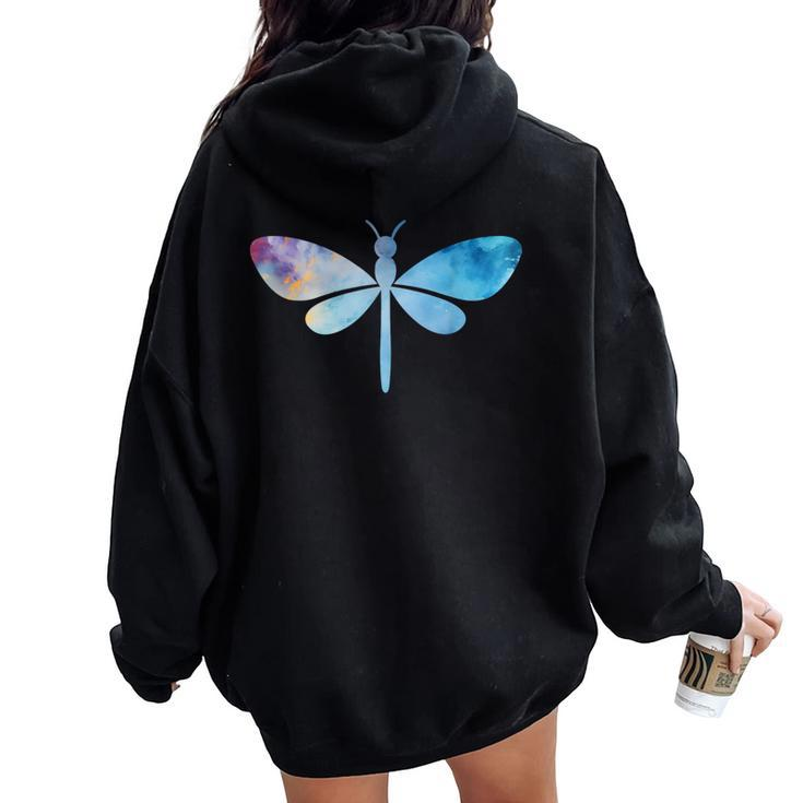 Love Dragonflies Child Small Simple Minimalist Dragonfly Women Oversized Hoodie Back Print