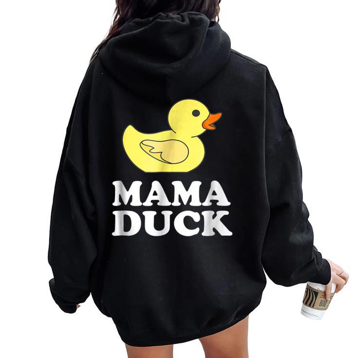 Mama Duck Mother Bird Women Oversized Hoodie Back Print
