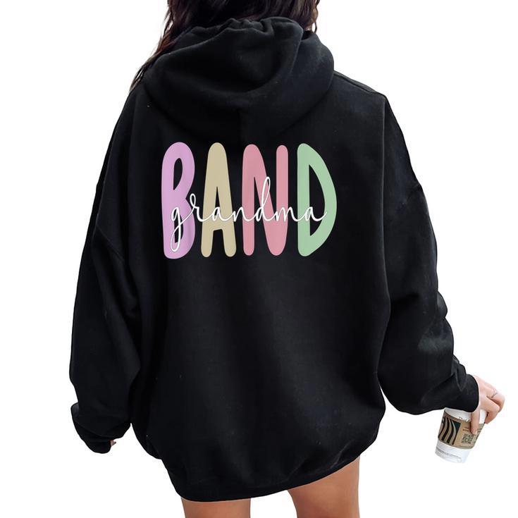 Marching Band Grandma Marching Band Grandmother Women Oversized Hoodie Back Print