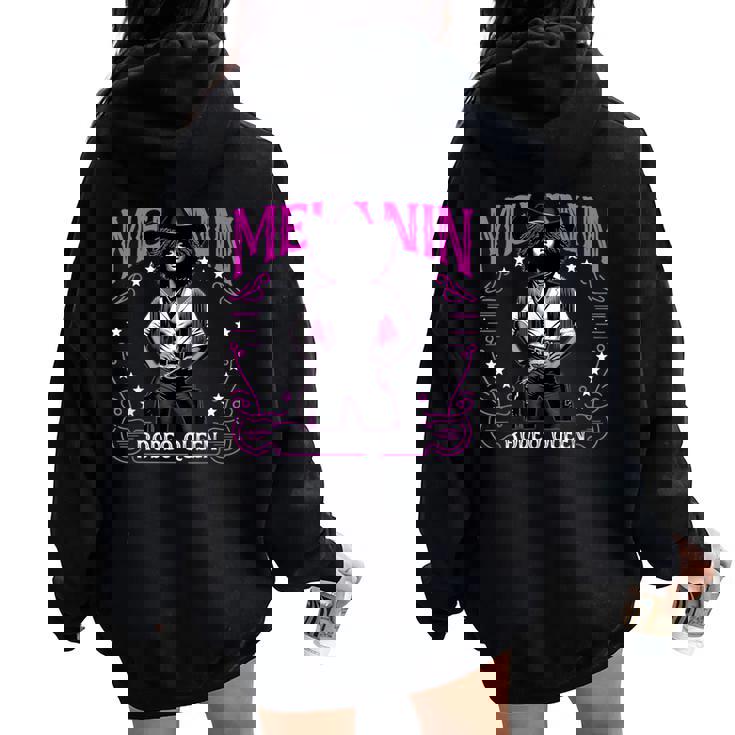 Melanin Rodeo Queen African American Black Cowgirl Western Women Oversized Hoodie Back Print