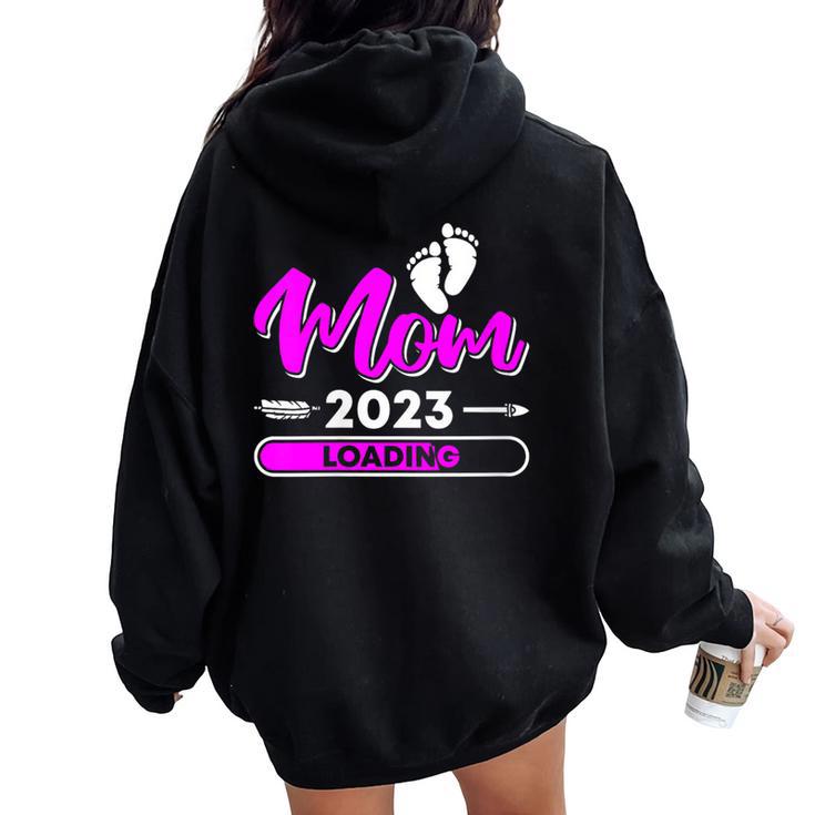 Mom 2023 Loading Women Oversized Hoodie Back Print