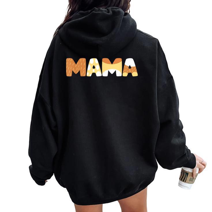 Mom And Dad Mama Birthday Boy Dog Family Matching Women Oversized Hoodie Back Print