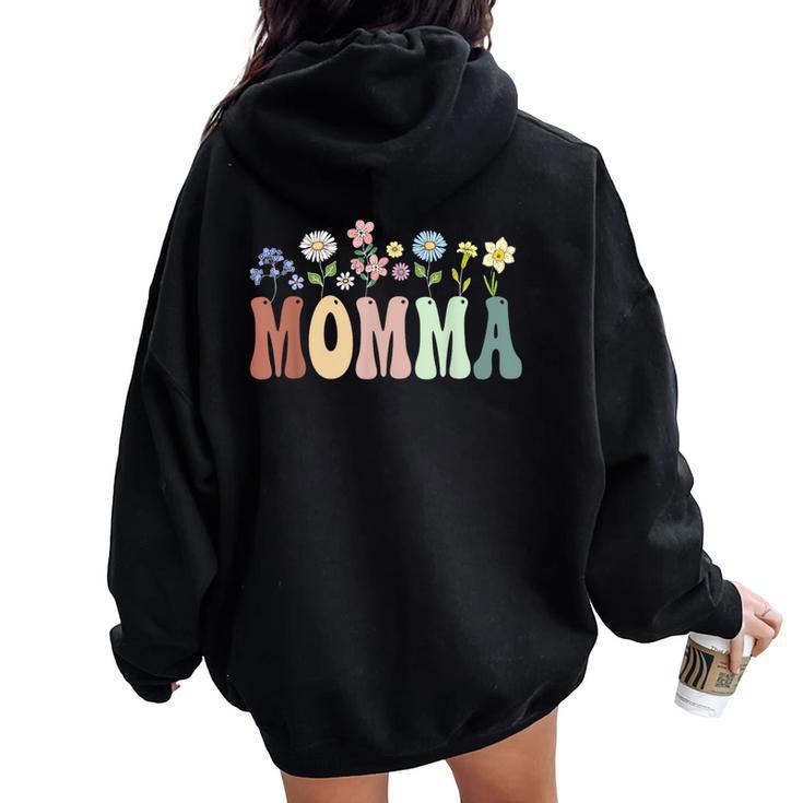 Momma Wildflower Floral Momma Women Oversized Hoodie Back Print