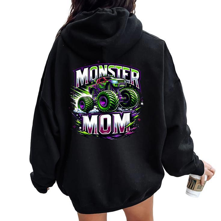 Monster Truck Race Racer Driver Mom Mother's Day Women Oversized Hoodie Back Print