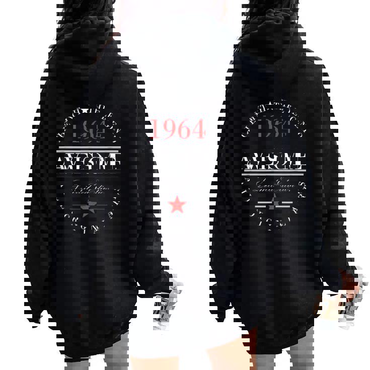Myth Legend 1964 60 Year Old Bday 60Th Birthday Women Oversized Hoodie Back Print