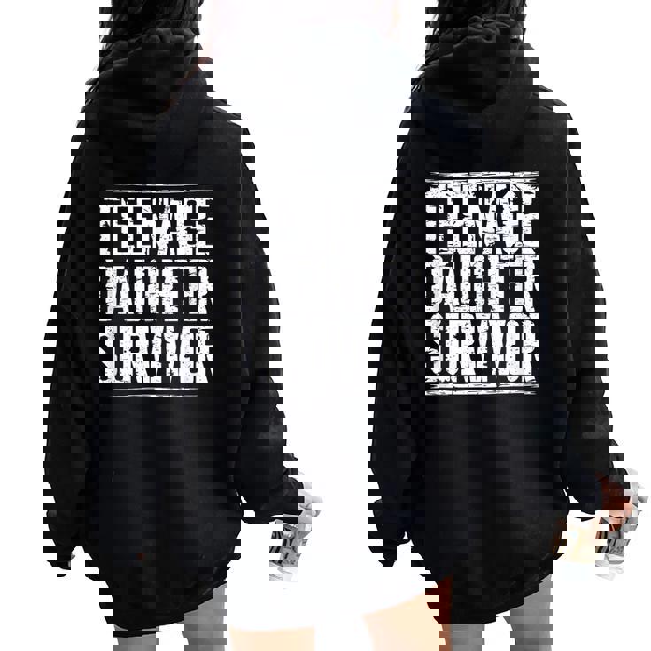 Nage Daughter Survivor Dad Mom Father's Day Women Oversized Hoodie Back Print