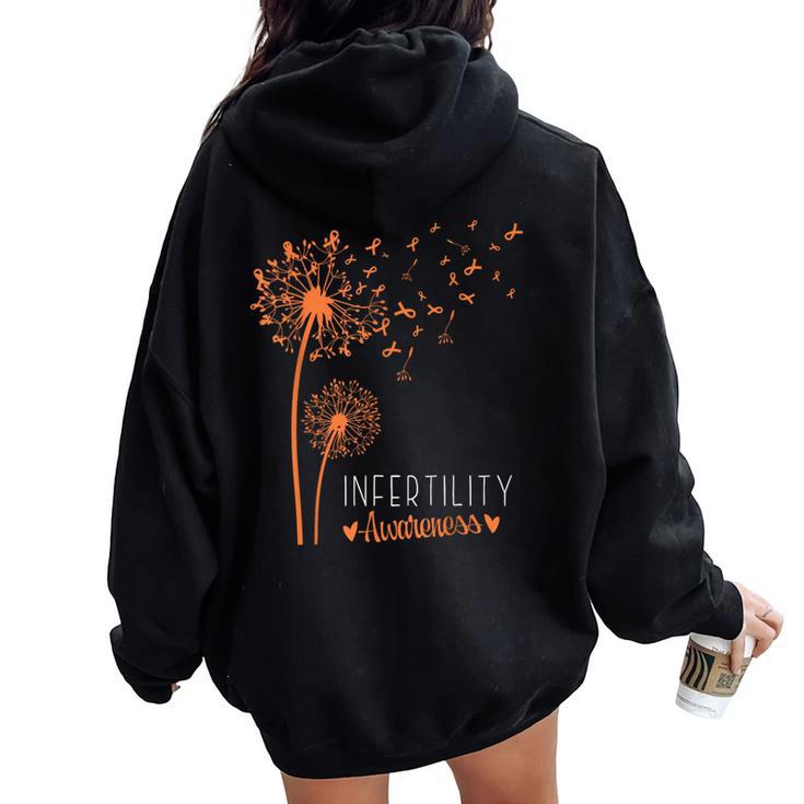 National Infertility Awareness Week Dandelion Men Women Oversized Hoodie Back Print