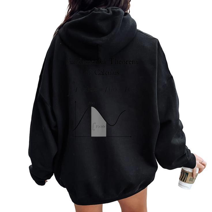 Nerdy Fundamental Theorem Of Calculus Math Teacher Geek Women Oversized Hoodie Back Print