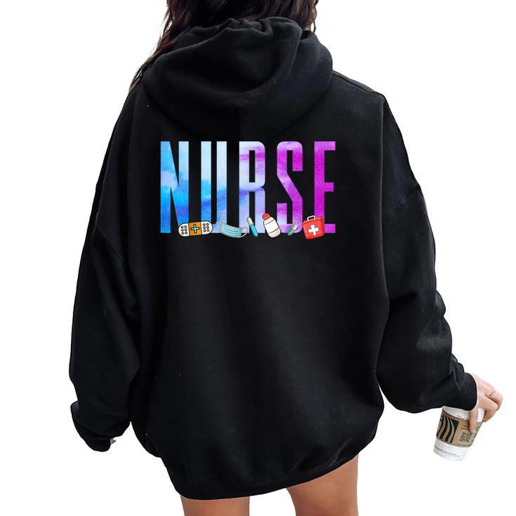 Nurse Apparel For Celebrate Nurse Life Nurse Week 2024 Women Oversized Hoodie Back Print