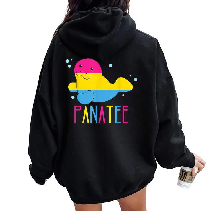 Pana Pansexual Mana Lgbt Pride Rainbow Flag Sea Animal Women Oversized Hoodie Back Print