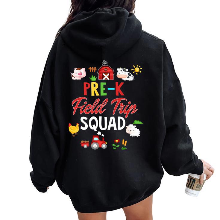 Pre-K Field Trip Squad Teacher Students Matching Women Oversized Hoodie Back Print