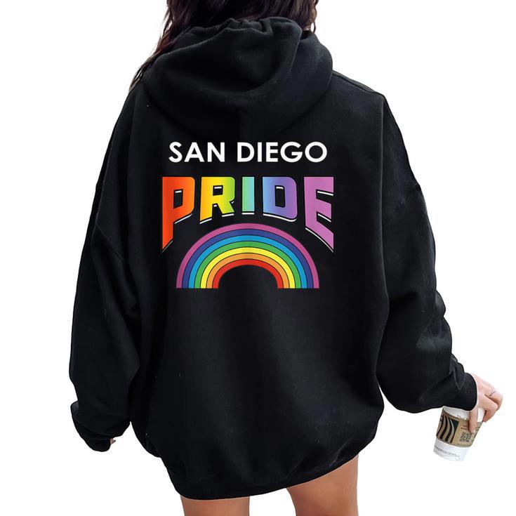 San Diego Lgbt Pride 2020 Rainbow Women Oversized Hoodie Back Print