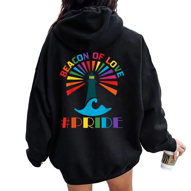 San Francisco Pride 2024 Beacon Of Love Rainbow Transgender Women Oversized Hoodie Back Print