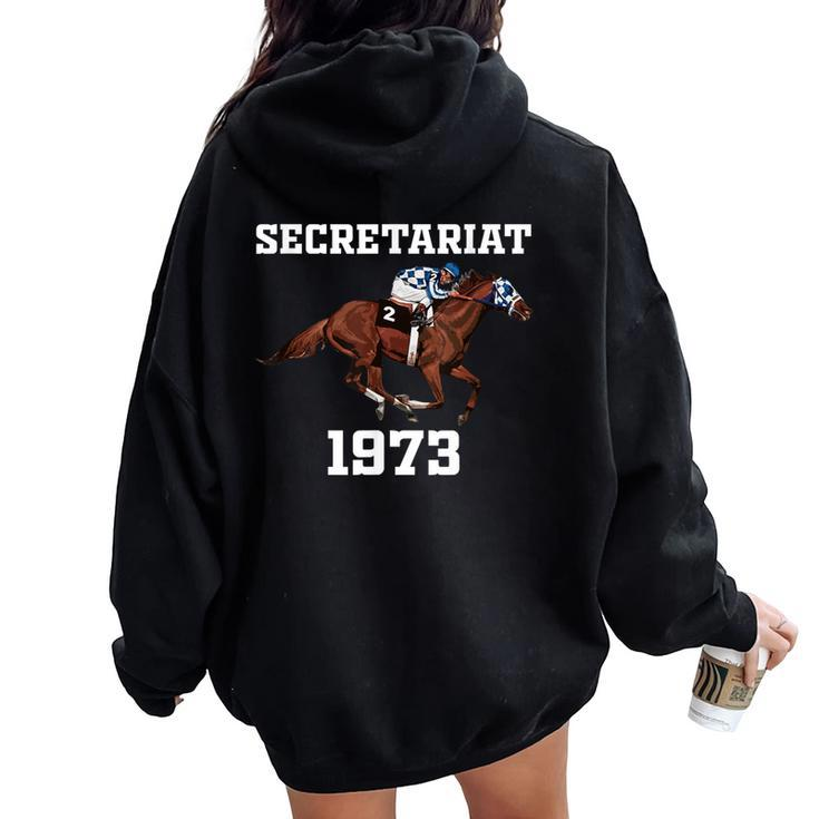 Secretariat 1973 Derby Horse Racing Women Oversized Hoodie Back Print