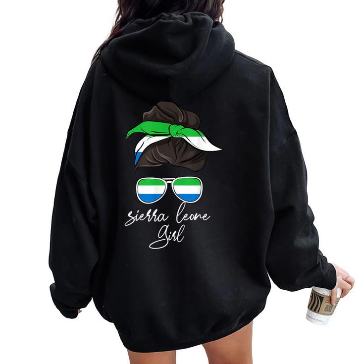 Sierra Leone Girl Women Oversized Hoodie Back Print