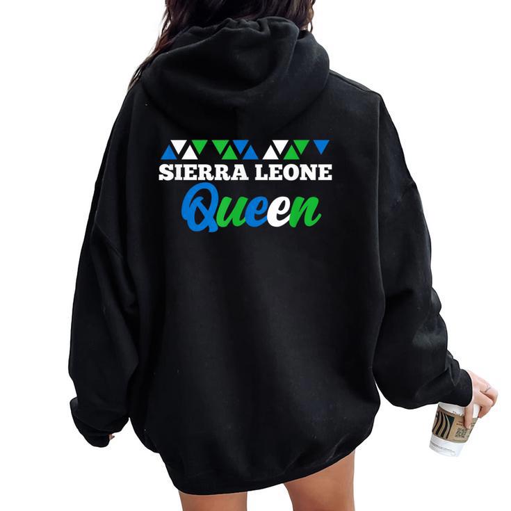 Sierra Leone Queen Women Oversized Hoodie Back Print