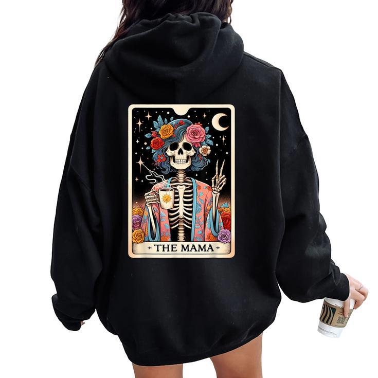 Skeleton Tarot The Mama Mom Mother's Day Women Oversized Hoodie Back Print
