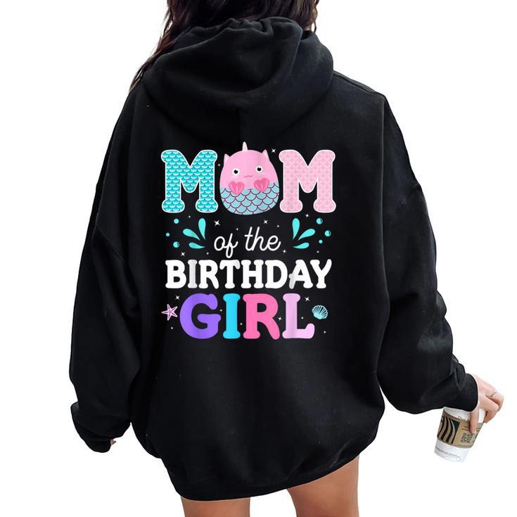 Squish Mom Mallow Matching Squish Birthday Girl Mother's Day Women Oversized Hoodie Back Print