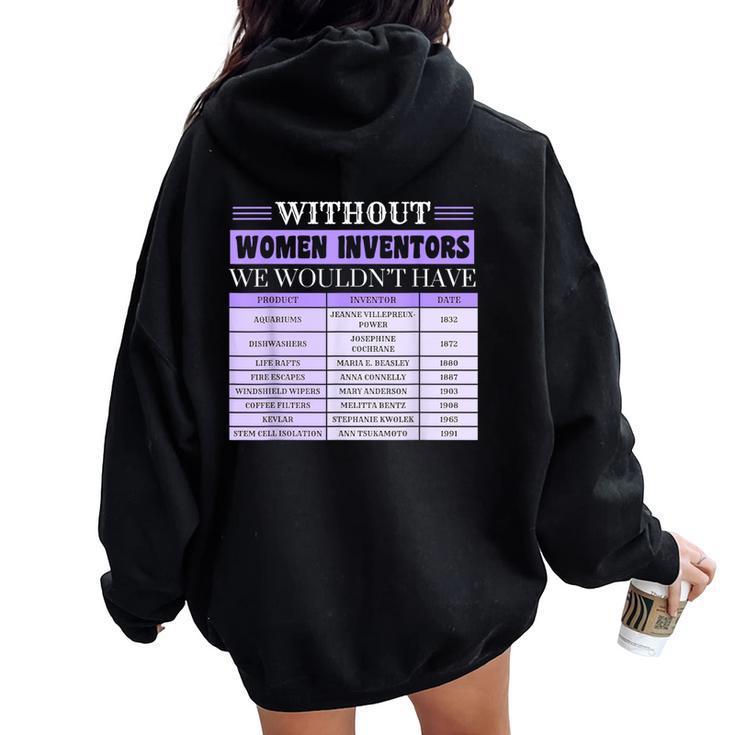 History Of Inventors International Women's Day Women Oversized Hoodie Back Print