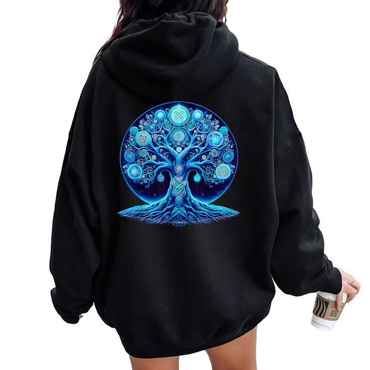 Tree Of Life Viking Celtic Tree Of Life Women Oversized Hoodie Back Print