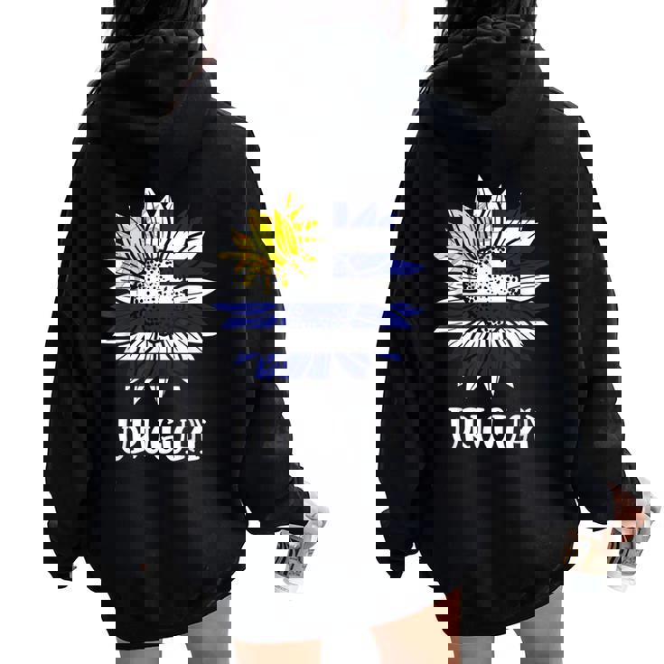 Uruguay Flag Sunflower Pride Uruguayan Roots Women Women Oversized Hoodie Back Print