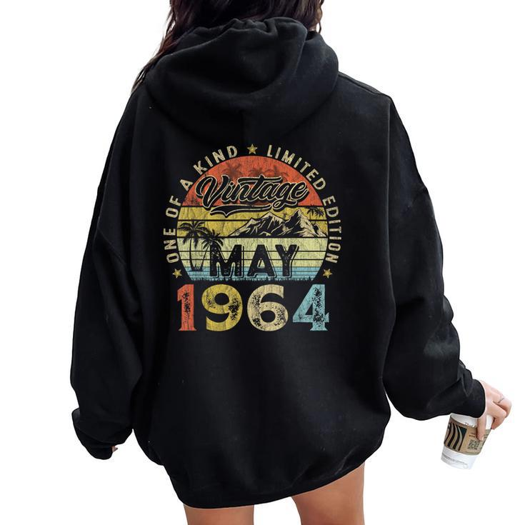 Vintage Legend Since May 1964 60Th Birthday For Women Women Oversized Hoodie Back Print