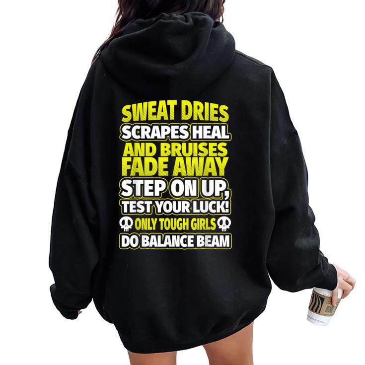 Women's Balance Beam Tough Girls Balance Beam Women Oversized Hoodie Back Print