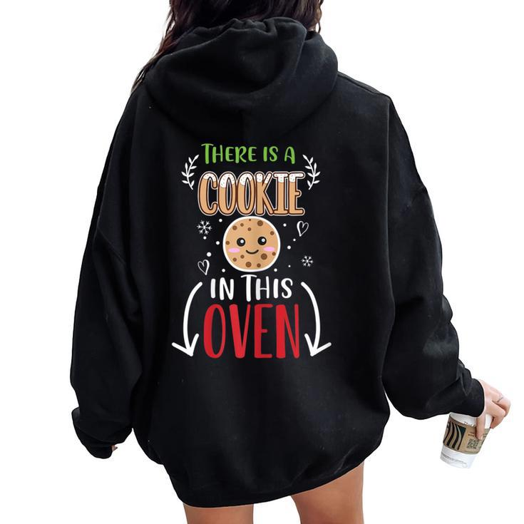 Cookie Christmas Matching Pregnancy Announcement Women Oversized Hoodie Back Print