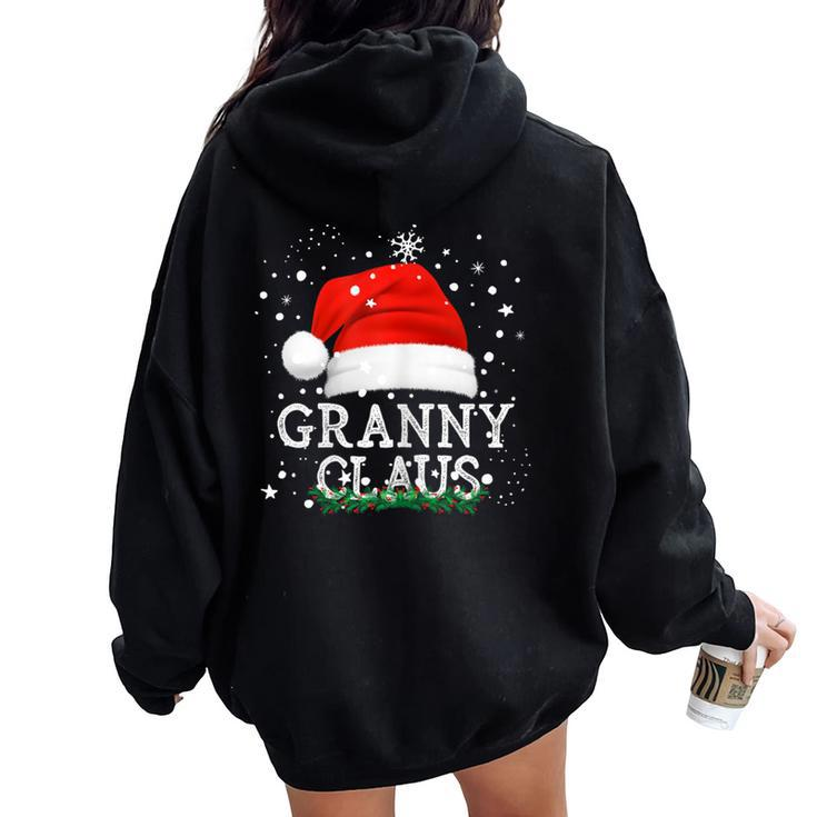 Granny Claus Family Christmas Pjs Grandma Grandmother Women Oversized Hoodie Back Print