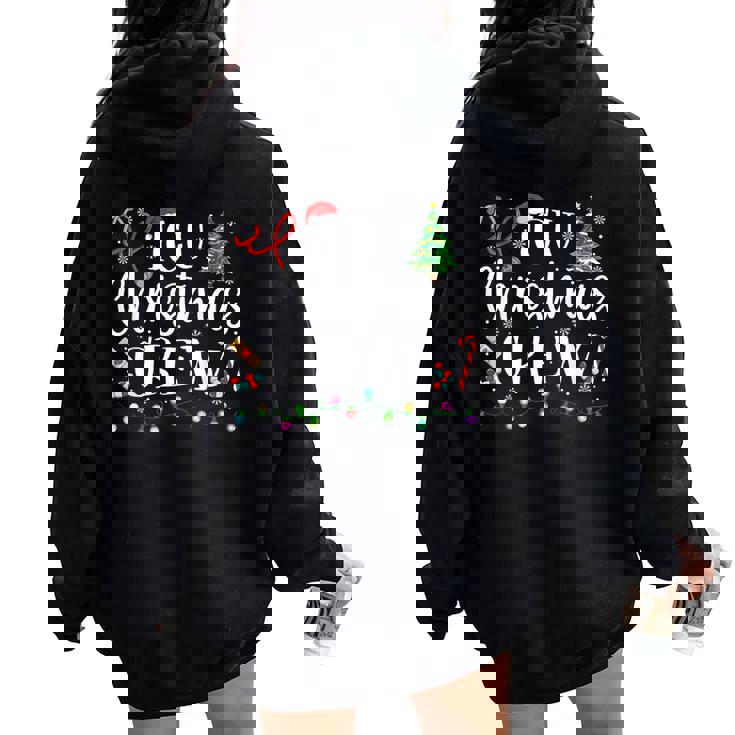 Icu Nurse Christmas Crew Intensive Care Unit Nurse Women Oversized Hoodie Back Print