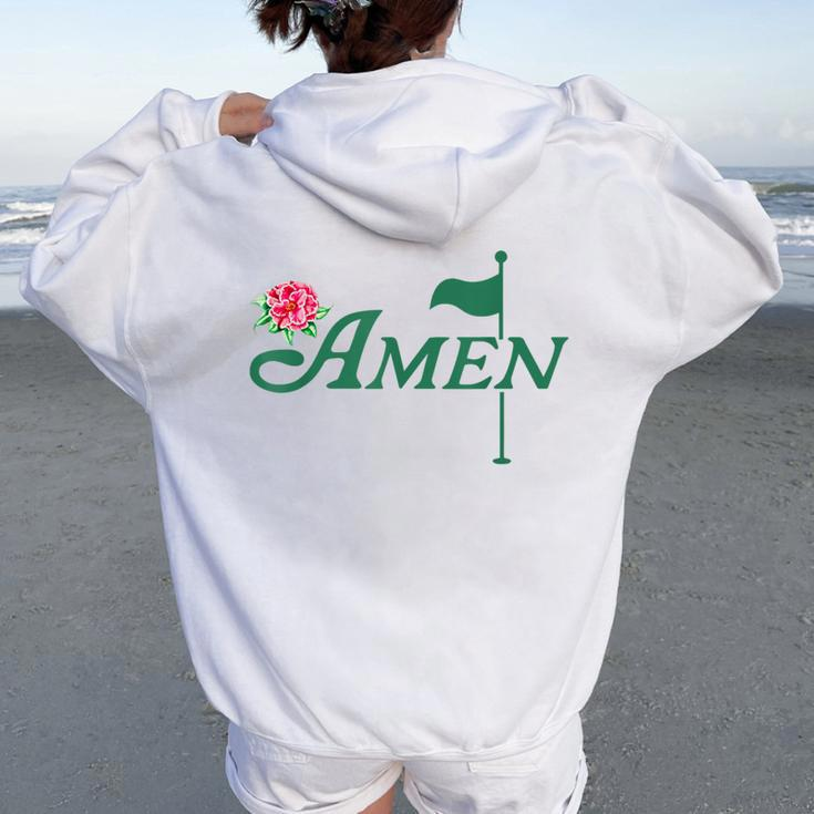 Amen Master Golf Azalea Tournament Pink Golfing Girl Flower Women Oversized Hoodie Back Print