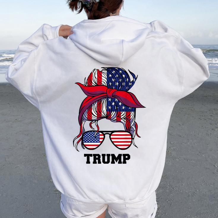 Bandana Headscarf Sunglasses Girls Trump Women Oversized Hoodie Back Print