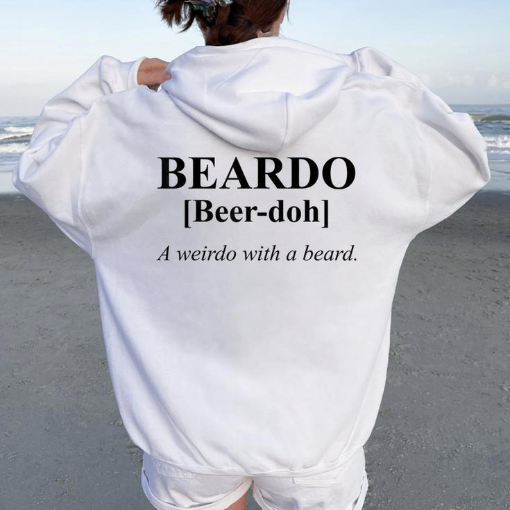 Beardo Dictionary Word Cool Weird Women Oversized Hoodie Back Print