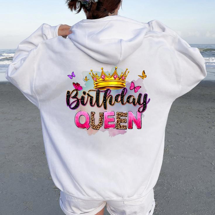 Birthday Queen Birthday Birthday Girl Its My Birthday Women Oversized Hoodie Back Print