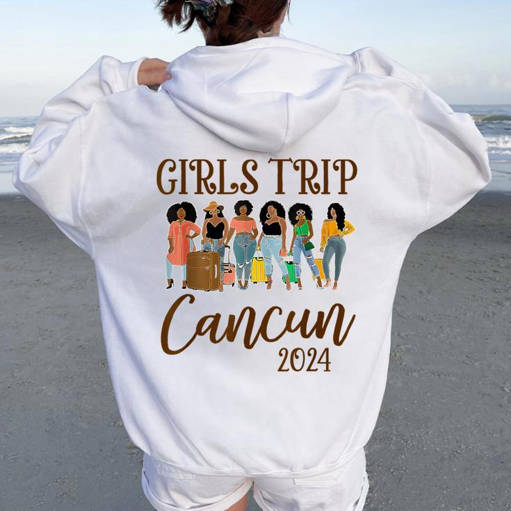 Cancun Girls Trip 2024 Weekend Vacation Matching Women Oversized Hoodie Back Print