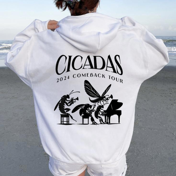 Cicadas 2024 Comeback Tour Band Concert Insect Emergence Women Oversized Hoodie Back Print
