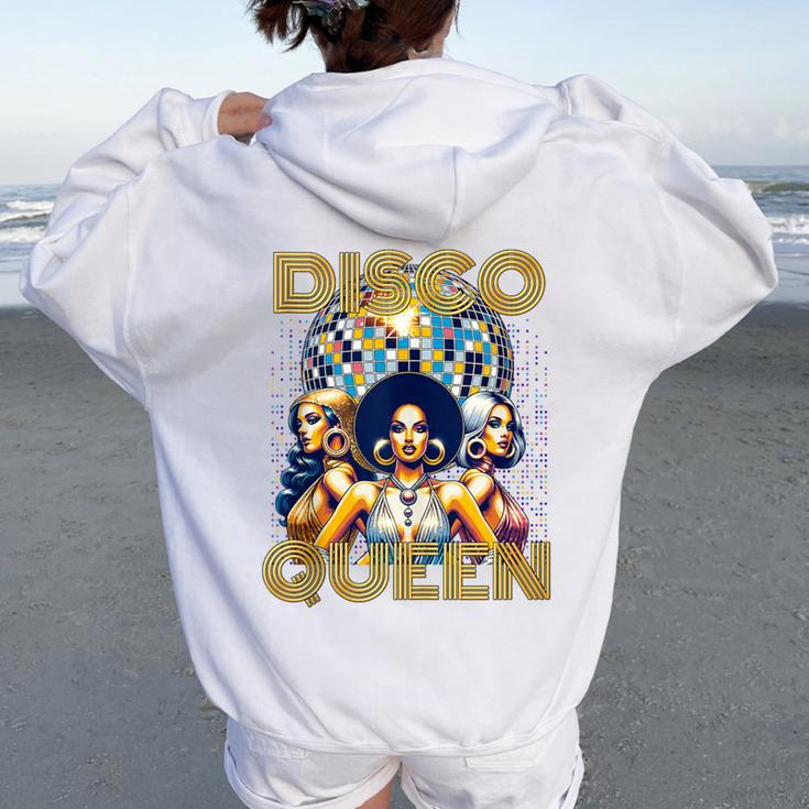 Disco Queen 70'S Retro Vintage Costume Disco Women Oversized Hoodie Back Print