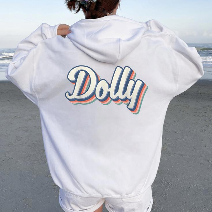 Dolly Youth Vintage First Name Dolly Women Oversized Hoodie Back Print