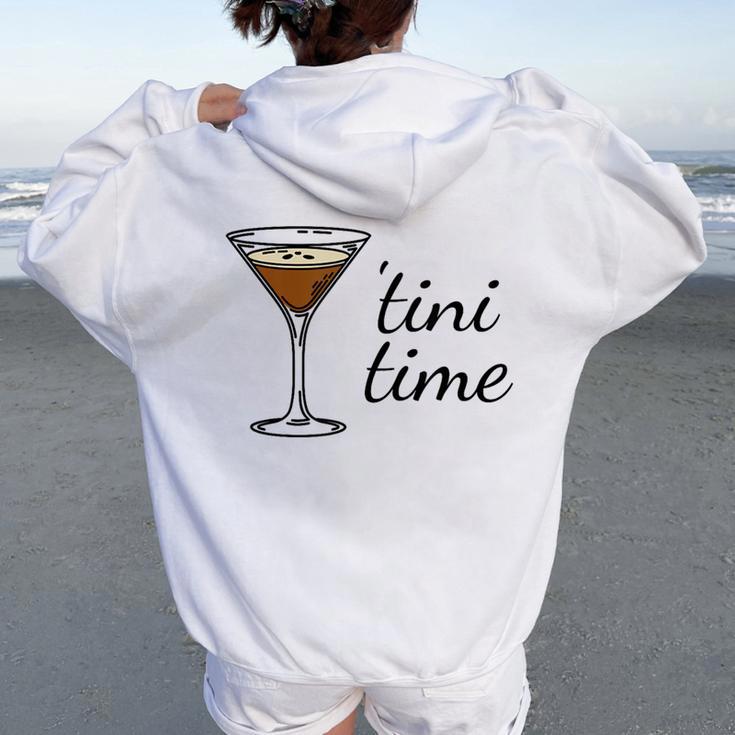 Espresso Martini Drinking Coffee Lovers Cocktail Bartender Women Oversized Hoodie Back Print