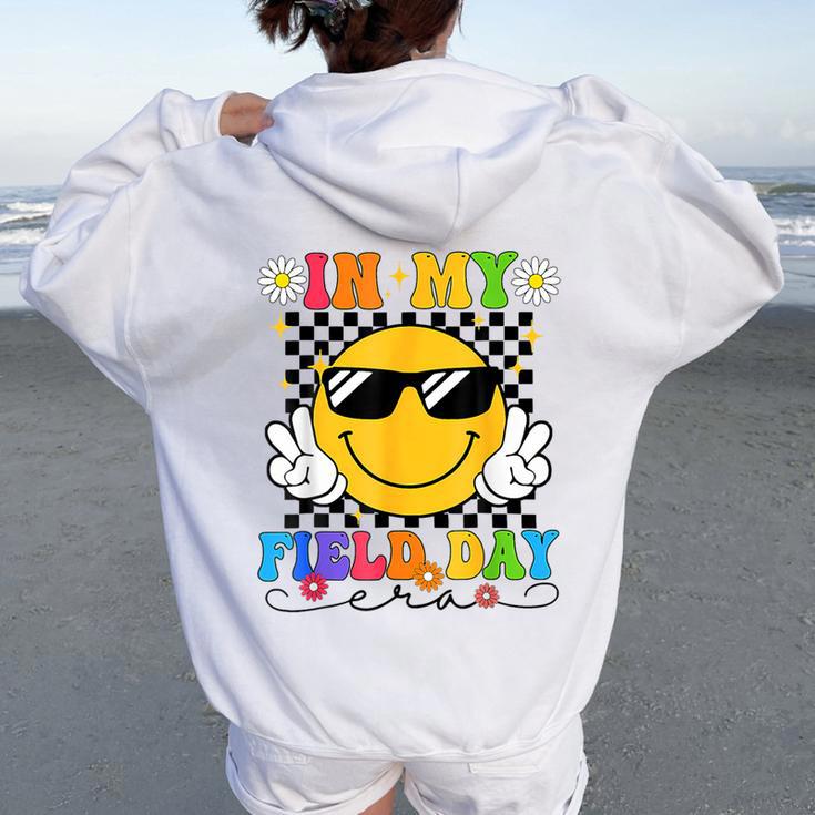 In My Field Trip Era Retro Groovy Teachers Field Day 2024 Women Oversized Hoodie Back Print