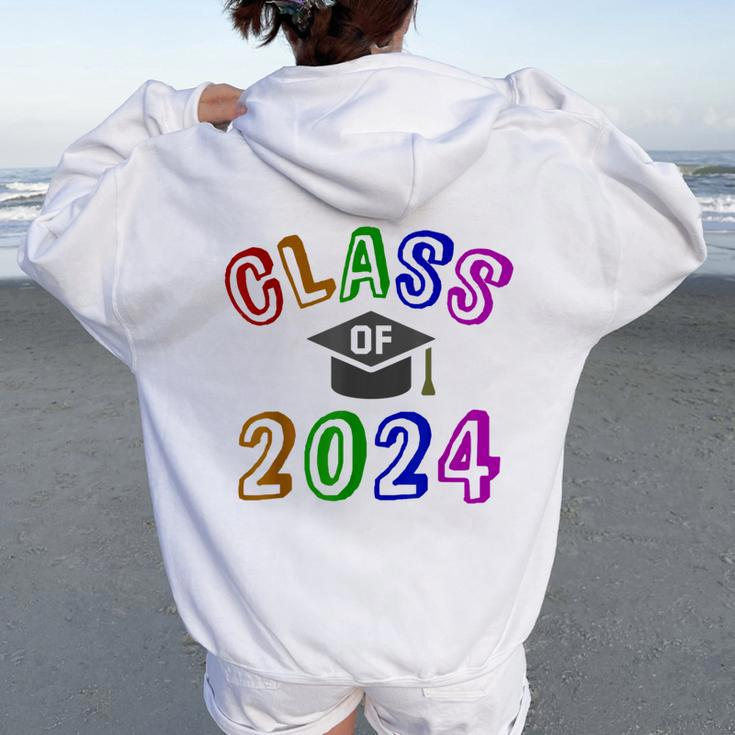 Class Of 2024 Graduation 12Th Grade Senior Last Day Women Oversized Hoodie Back Print