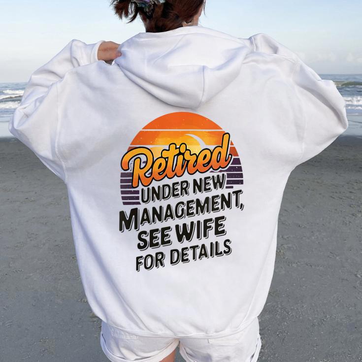 Vintage Retirement Present Quote For Retired Men Women Oversized Hoodie Back Print